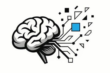 Innovative Representation of Brain with Technology Elements and Digital Patterns for Conceptual Design