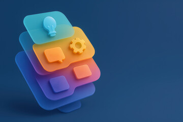 Colorful 3D App Icons with Creative Elements for User Interface and Design Inspiration