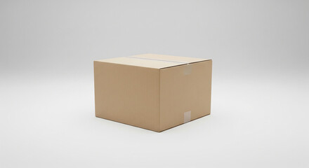 Simple Cardboard Box Packaging Mockup Clean and Minimalist Design