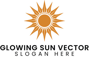 Golden Sunburst Vector Graphic Design Element art logo icon warm rays star shiny