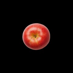 Fresh Red Apple Isolated on Black Background for Food Themes