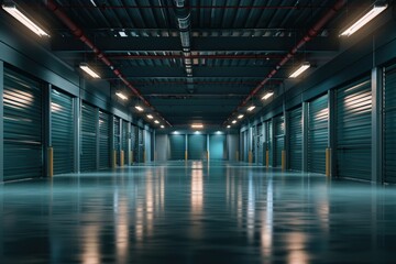 Pixel Perfect Image of Logistic Center with Storage Units