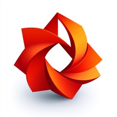 An abstract red blood drop with a curved shape and fluid design is set on a white background, serving as a modern illustration for themes related to health, donation, and medicine