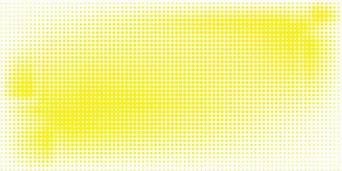 Grunge halftone gradient background. Faded grit noise texture. White and yellow sand wallpaper. Retro pixelated backdrop. Anime or manga style comic overlay. Vector graphic design textured template