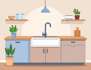Stylish Pastel Kitchen Interior Design