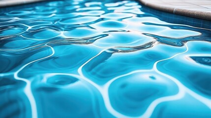 Crystal Clear Swimming Pool Water Texture Background with Reflections
