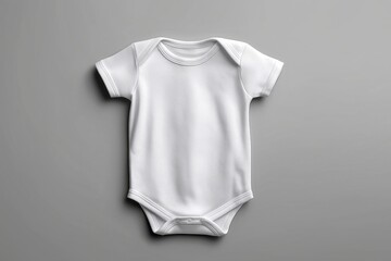 Simple white baby against a plain background