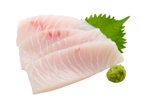 Sashimi Grade Sea Bream Fillet with Wasabi and Lemon