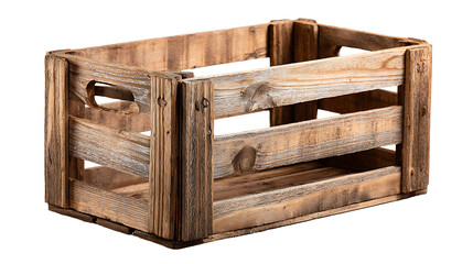 Wooden crate for storage and organization.