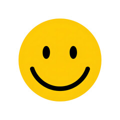 Fototapeta premium Happy Yellow Smiley Face Positive Emotion Icon