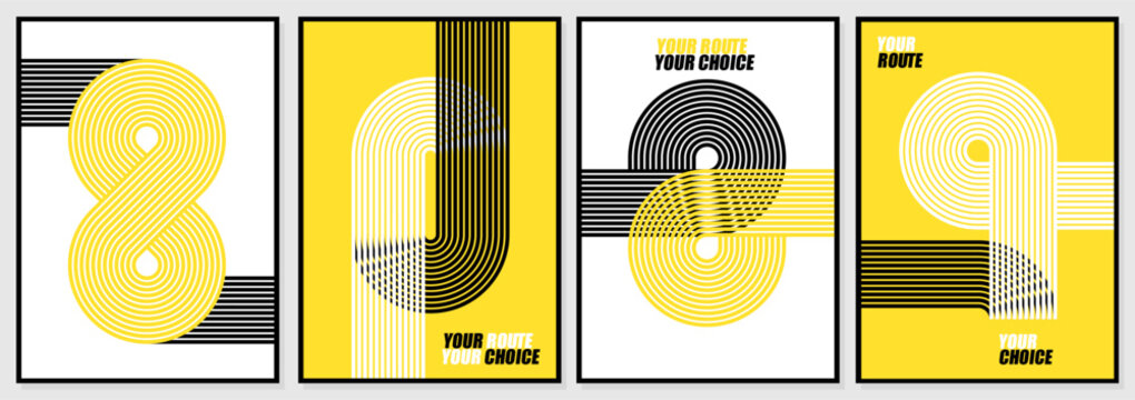 run sport track sports event or championship background. Poster banner line yellow design and abstract running track on stadium. Vector illustration graphic elements for flyer, cover, brochure modern 