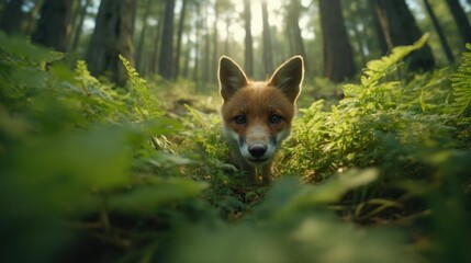 A Curious Fox in the Heart of a Forest
