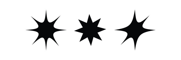 Collection of sharp starbursts for vibrant and dynamic design elements