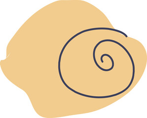Aesthetic organic abstract shape hand drawn pastel blob