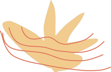 Aesthetic organic abstract shape hand drawn pastel blob