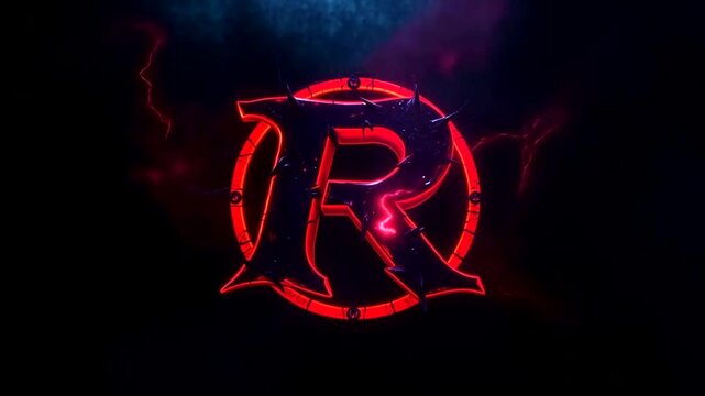 3d rendered illustration initial letter R