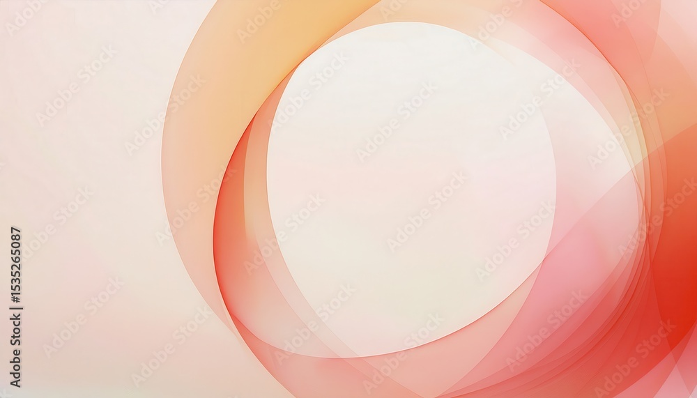 Poster soft abstract swirl background with flowing red and orange translucent curves on a light gradient ba