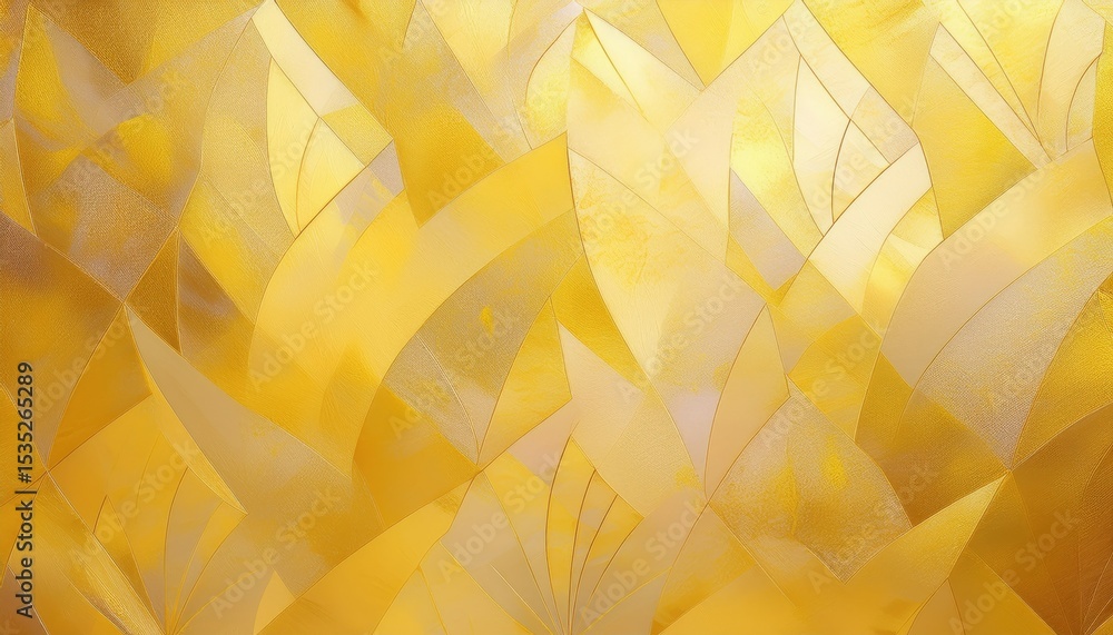 Aufkleber golden botanical leaf pattern with embossed texture on abstract soft background for elegant branding