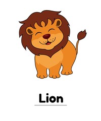 lion vector illustration Flash card 