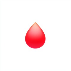 Fototapeta premium A modern illustration featuring an abstract, dynamic red blood drop with a curved fluid shape is presented on a white background, suitable for health, donation, and medical themes
