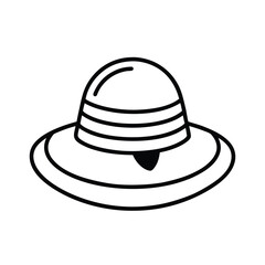 Pamela hat vector icon