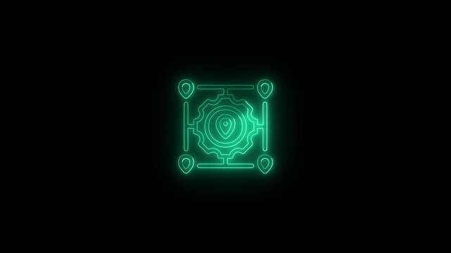 Local SEO Icon HD Video black background