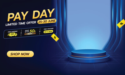Pay Day Promotion Banner Design for Online Sale