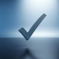 check mark on a black background