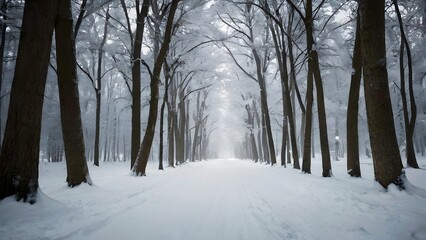 Obraz premium snow covered trees