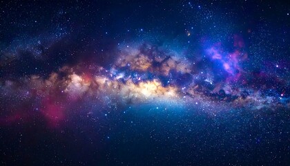 Naklejka premium Cosmic view of Milky Way