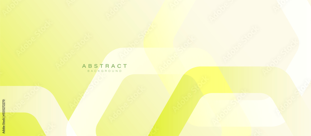Aufkleber abstract green and white geometric hexagons background. hexagonal lines and soft gradients in light 