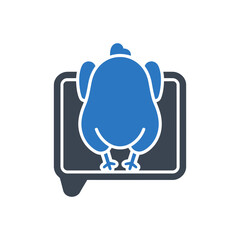 Roasted Chicken in Oven Icon