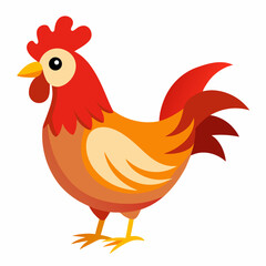 Hen vector art colourful