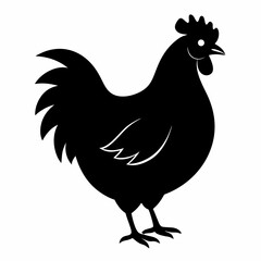 Hen silhouette art vector