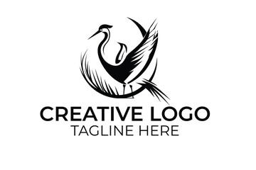 abstract bird logo