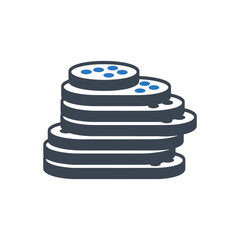 Icon Cucumber Slices Stack Design