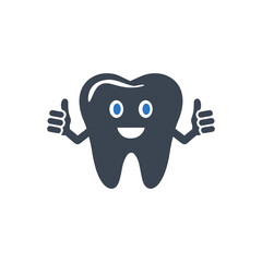 Happy Tooth with Thumbs Up Icon