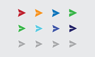 Send Icons paper plane symbols Design.