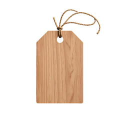 Wooden Tag Mockup with Twine Loop and Stamp Zone