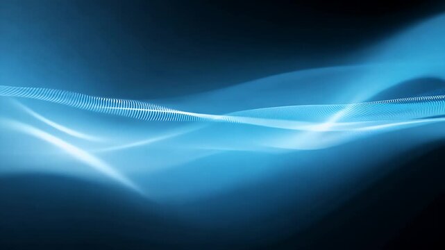 Electric ribbons light blue royal sapphire paint silky gradients jet black flickering subtle pulses that suggest distant nebulas energized fiber optic lines all rendered noise free k resolution ideal