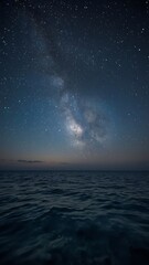 Starry sky with a dynamic green and red cosmic light