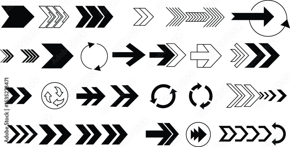 Poster geometric arrow and circle design elements - ai generative