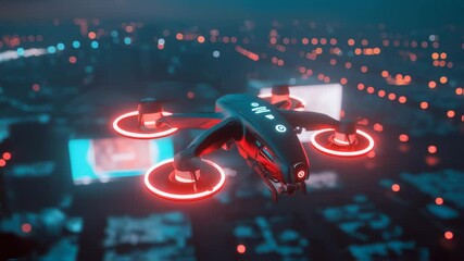 A futuristic emergency response drone  - Powered by Adobe