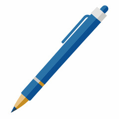 blue pen isolated on white background