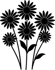 Daisy Flower Silhouette