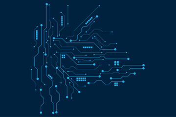 vector futuristic circuit board , Electronic motherboard , Communication and engineering concept , Hi-tech digital technology concept