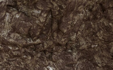 Fototapeta premium Abstract textured brown rock face