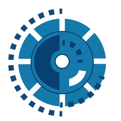 Naklejka premium Circle Tech Futuristic