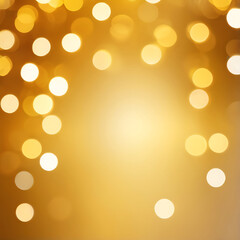 Golden abstract festive bokeh background with soft glowing lights, elegant texture, modern design pattern, and vibrant warm colour tones for wallpaper or template use – AI