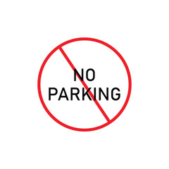 No parking sign . traffic parking ban sign vector illustration . EPS 10 .  